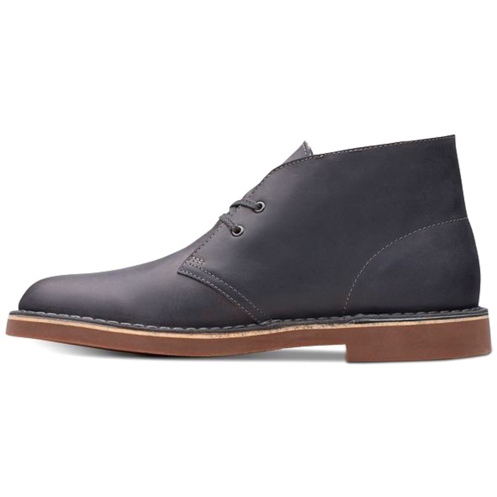 Clarks Bushacre2 Graphite Leather Chukka Boot 7.5